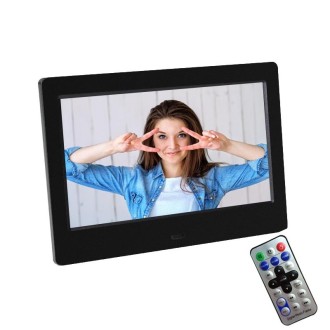 DPF-706 7 inch Digital Photo Frame LED Wall Mounted Advertising Machine, Plug:AU Plug(Black)