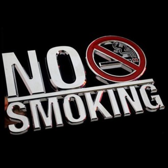 No Smoking Sign Imitation Stainless Steel Sign Wall Sticker Sign