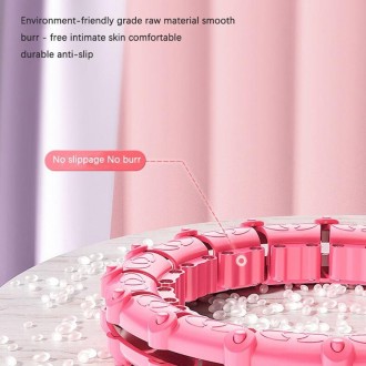 Smart Thin Waist Ring Women Will Not Fall Off Detachable Abdominal Ring Fitness Equipment, Size: 18 Knots(Pink)