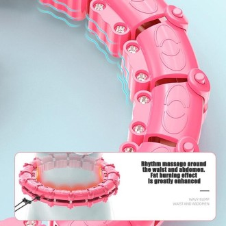 Smart Thin Waist Ring Women Will Not Fall Off Detachable Abdominal Ring Fitness Equipment, Size: 18 Knots(Pink)