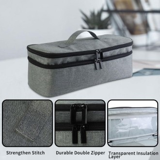 Double-layer Travel Convenient Large-capacity Integrated Hair Salon Storage Bag(Grey)