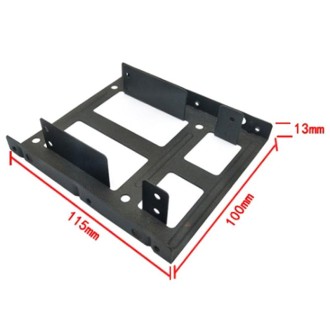 2.5 to 3.5 Dual Desktop SSD Mounting Internal Adapter Hard Drive Bracket