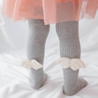 Spring And Autumn Children Tights Baby Knitting Pantyhose Size: S 0-1 Years Old(Light Gray)