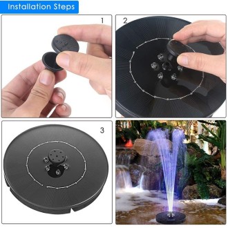 Solar Fountain Pump with LED Light