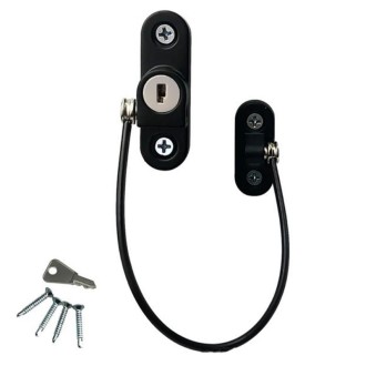 Children High-rise Anti-fall Safety Lock Window Push Limiter, Color: Black