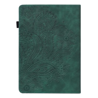 For Amazon Kindle Parperwhite 6 2022 Peacock Embossed Pattern Leather Tablet Case(Green)