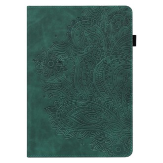 For Amazon Kindle Parperwhite 6 2022 Peacock Embossed Pattern Leather Tablet Case(Green)