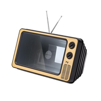 Retro TV Mobile Phone Screen Video Amplifier Mobile Phone Holder(Rose Gold)