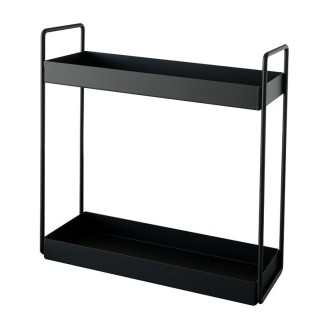 Home Storage Rack Bathroom Narrow Side Shelf, Specification: Small (Black)