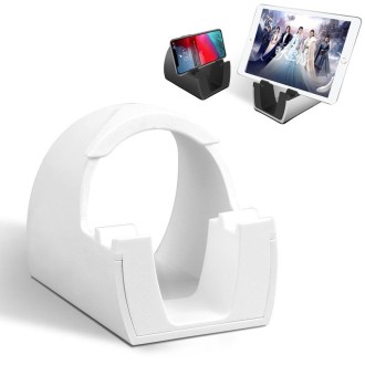 Plastic Version Universal Mobile Phones Tablet PC Desktop Bracket Live Bracket(White)