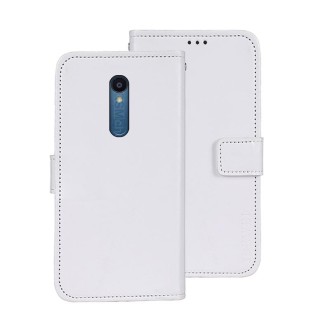 For Sharp Rouvo V idewei Crazy Horse Texture Leather Phone Case with Holder(White)