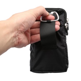 Universal Multi-function Plaid Texture Double Layer Zipper Sports Waist Bag / Shoulder Bag for iPhone X  & 7 & 7 Plus / Galaxy S