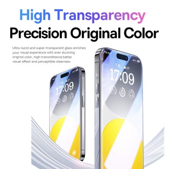 For iPhone 15 Plus Baseus Diamond Series Full-coverage HD Tempered Glass Film