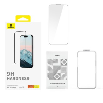 For iPhone 15 Plus Baseus Diamond Series Full-coverage HD Tempered Glass Film