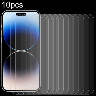 For iPhone 15 Plus / 15 Pro Max 10pcs 0.26mm 9H 2.5D High Aluminum Tempered Glass Film