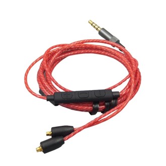 1.2m For Shure MMCX / SE215 / SE535 / SE846 / UE900 Volume Adjustment Headphone Cable(Red)