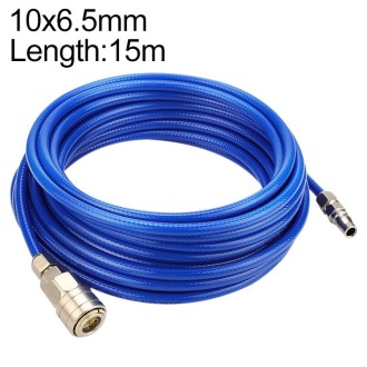 LAIZE High Pressure Flexible Polyurethane Pneumatic Tubing with Connector, Specification:10x6.5mm, 15m