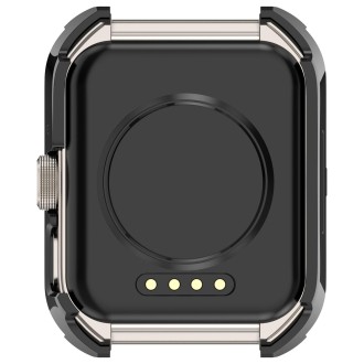 For OPPO Watch 4 Pro PC + Tempered Film Integrated Watch Protective Case(Black)