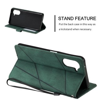 For Realme 10 Pro 5G Skin Feel Splicing Horizontal Flip Leather Phone Case(Green)