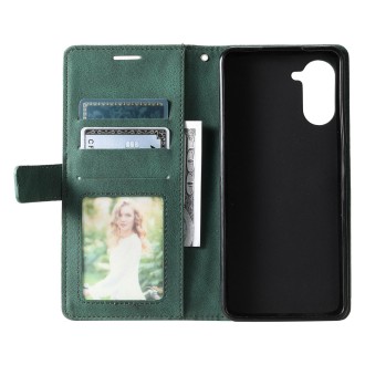 For Realme 10 Pro 5G Skin Feel Splicing Horizontal Flip Leather Phone Case(Green)