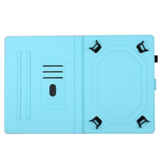 For 8 inch Universal Stitching Gradient Leather Tablet Case(Green Blue)