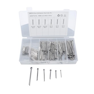 A5496 340 PCS Car U-shape 304 Stainless Steel Cotter Pin Clip Key Fastner Fitting Assortment Kit