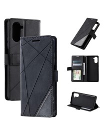 For Realme 10 Pro 5G Skin Feel Splicing Horizontal Flip Leather Phone Case(Black)