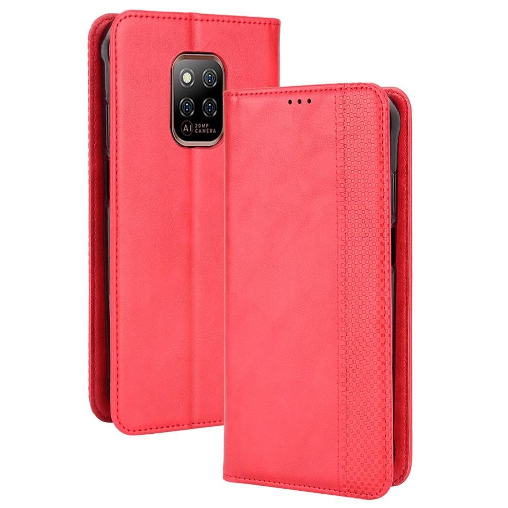 For Ulefone Power Armor 14 / 14 Pro Magnetic Buckle Retro Texture Leather Phone Case(Red)