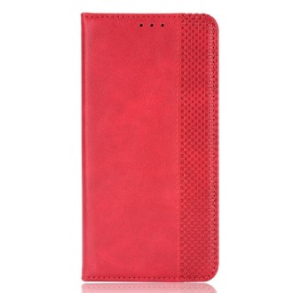 For Ulefone Power Armor 14 / 14 Pro Magnetic Buckle Retro Texture Leather Phone Case(Red)