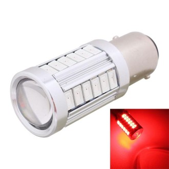 2PCS 1157/BAY15D 16.5W 1155LM 630-660nm 33 LED SMD 5630 Red Light Car Brake Light Lamp Bulb for Vehicles , DC12V(Red Light)