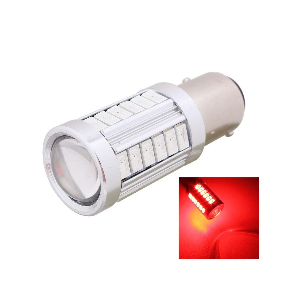 2PCS 1157/BAY15D 16.5W 1155LM 630-660nm 33 LED SMD 5630 Red Light Car Brake Light Lamp Bulb for Vehicles , DC12V(Red Light)