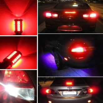 2PCS 1157/BAY15D 16.5W 1155LM 630-660nm 33 LED SMD 5630 Red Light Car Brake Light Lamp Bulb for Vehicles , DC12V(Red Light)