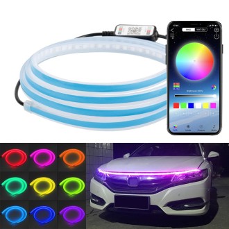 Car LED Streamer Decorative Hood Atmosphere Lights, Style: APP Colorful Light(1.8m)