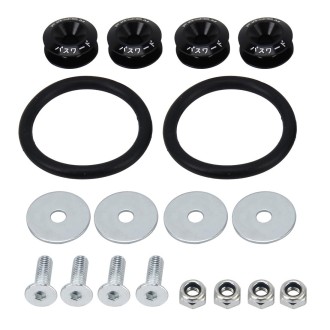 4 PCS Car Modified Screw Gaskets Bodywork Stainless Steel Gasket Bolts, Diameter: 24mm(Black)