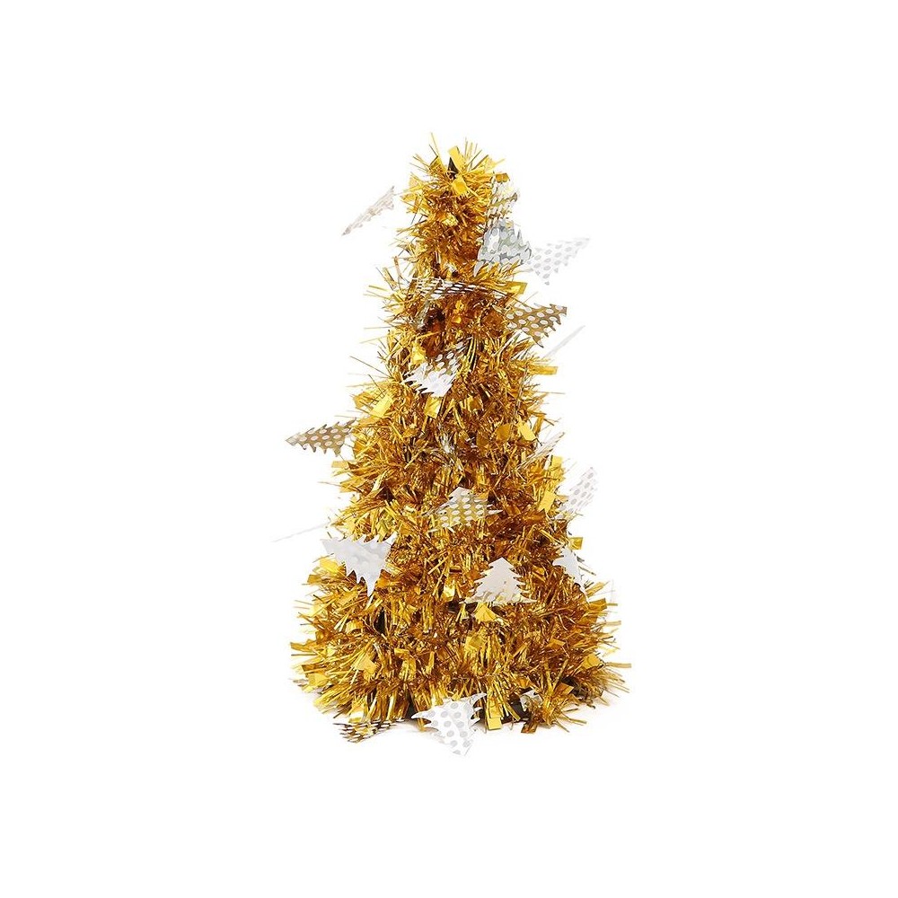 Mini Desktop Christmas Tree Hotel Shopping Mall Christmas Decoration, Size: With Small Tree(Gold)