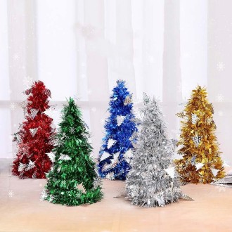 Mini Desktop Christmas Tree Hotel Shopping Mall Christmas Decoration, Size: With Small Tree(Gold)