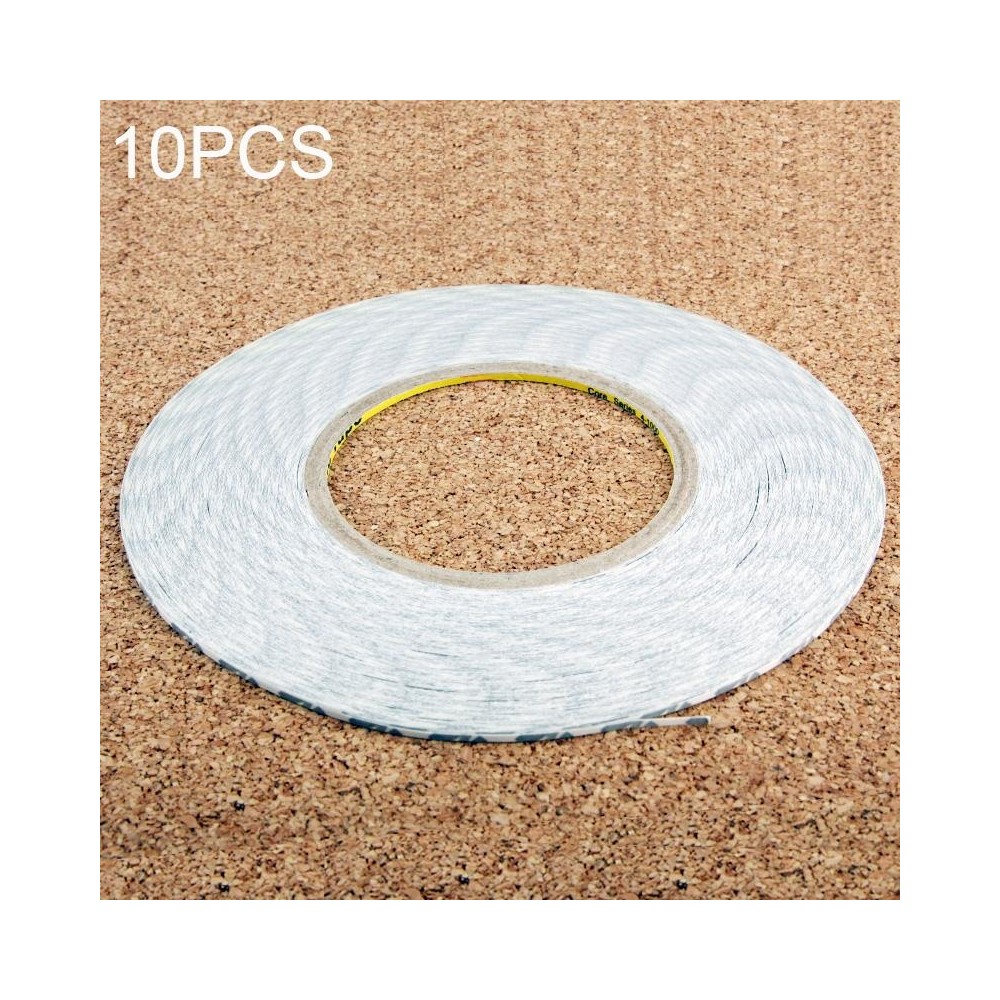 10 PCS 1mm Double Sided Adhesive Sticker Tape for Phone Touch Panel Repair, Length: 50m(White)