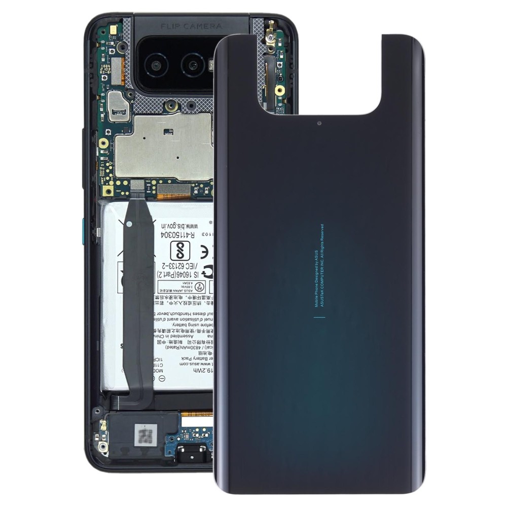 Glass Battery Back Cover for Asus Zenfone 7 Pro ZS671KS(Jet Black)