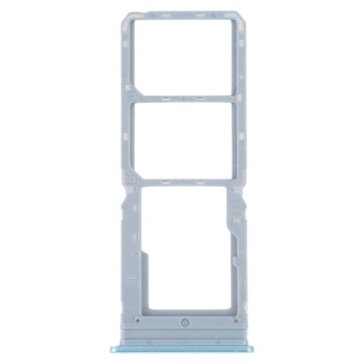 For vivo Y16 SIM Card Tray + SIM Card Tray + Micro SD Card Tray (Blue)