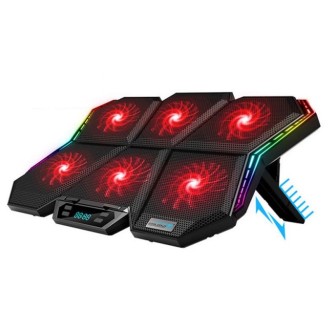 COOLCOLD RGB Notebook Radiator Six Fan Adjustable Laptop Cooling Base 5V Touch 12 Symphony Version