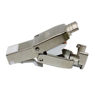 Tool-free Assembly RJ-45 Connector Modular Plug, STP Cat6a Metals Shielding