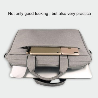 Breathable Wear-resistant Thin and Light Fashion Shoulder Handheld Zipper Laptop Bag with Shoulder Strap, For 15.6 inch and Belo