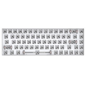 Dual-mode Bluetooth/Wireless Customized Hot Swap Mechanical Keyboard Kit, Color: White