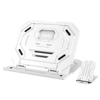 T3 Multi-function Hollow Design Cooling Bracket with 10-Level Adjustable Angle for Notebook,  MacBook, iPad, Mobile Phones(White