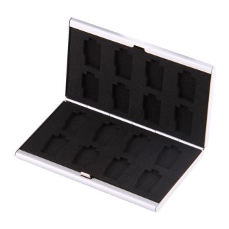 16 in 1 Memory Card Protective Case Box for 16 TF Cards(Silver)