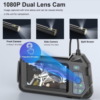 M60 4.3 inch Dual Camera with Screen Endoscope, Length:1m(5mm)