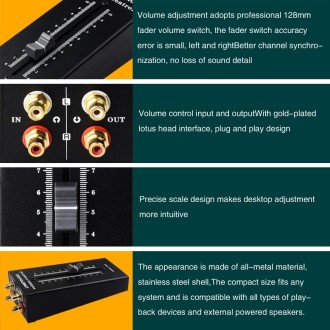 Passive Preamp Source Loudspeaker Box RCA No Power Volume Adjustment Controller