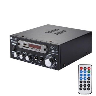 MA-005A 2CH 35W+35W HiFi Stereo Audio Amplifier with  Remote Control, Support FM / SD / MP3 Player / USB / Display, AC 220V / DC