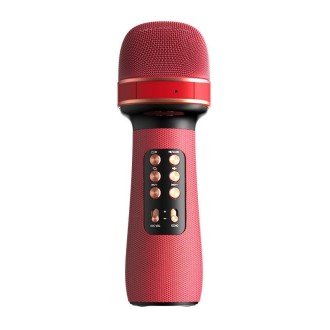 WS898 Live Wireless Bluetooth Microphone with Audio Function(Red)