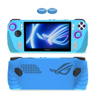 For ASUS Rog Ally Gaming Console Multicolor Silicone Case With 2 Button Caps(Blue)